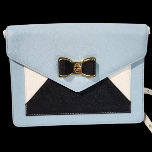 Betsey Johnson Crossbody Evening Shoulder Bag Bow Envelope Purse - Picture 2 of 15